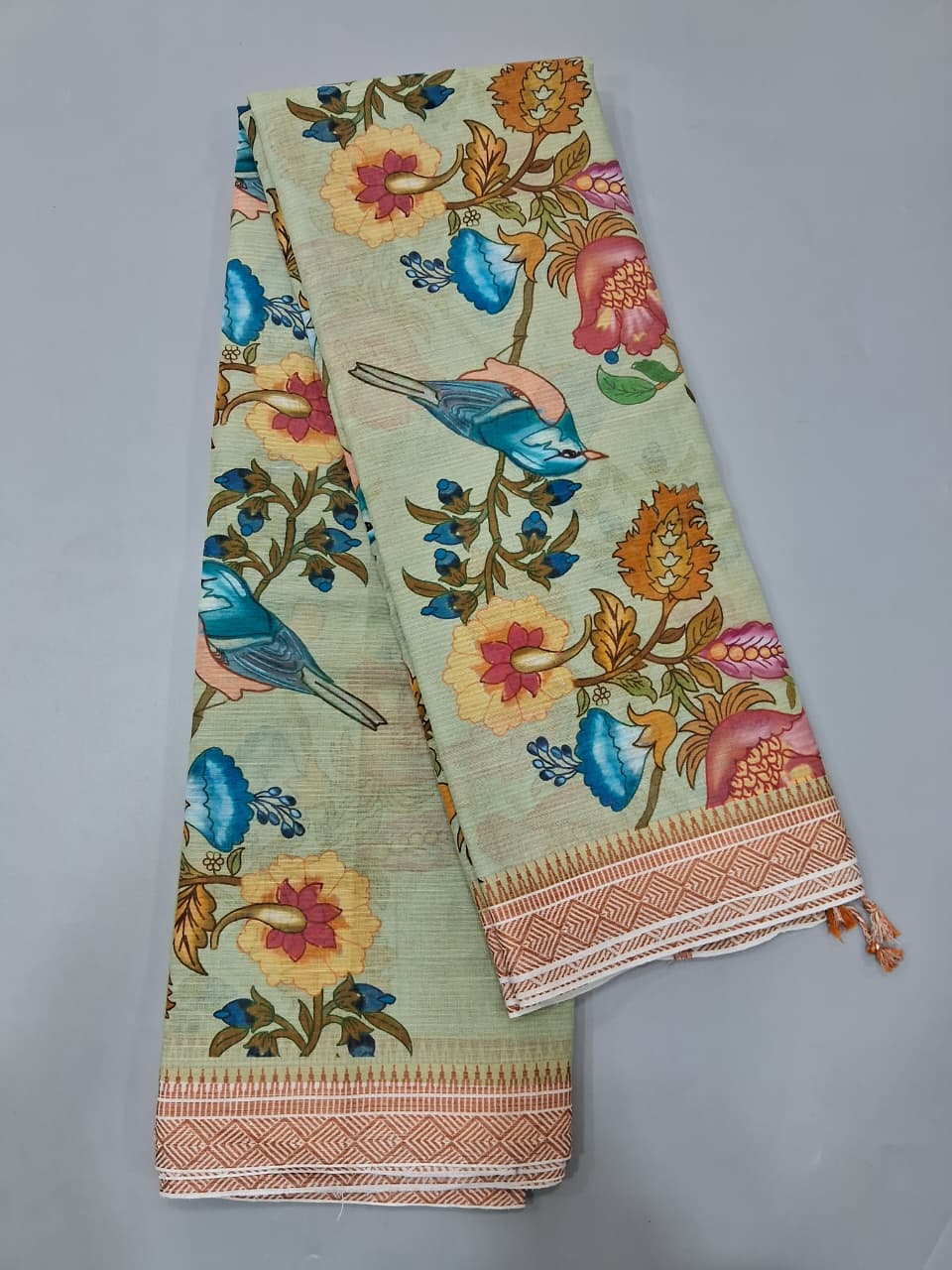 Sea Spray Green khadhi Cotton Saree 