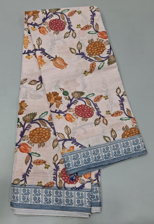 White Khadhi Cotton Saree