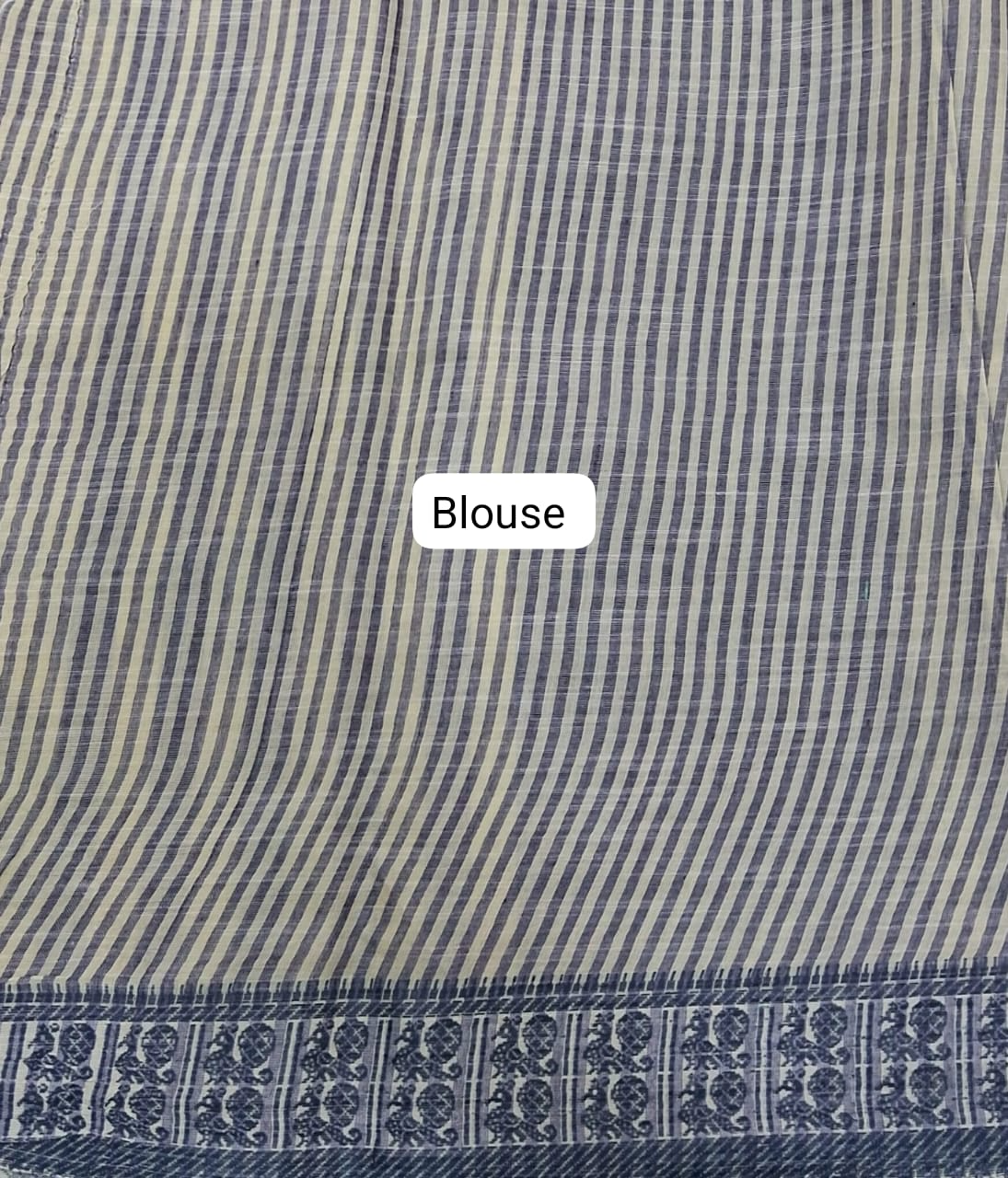 Pista Green Khadhi Cotton Saree Blouse