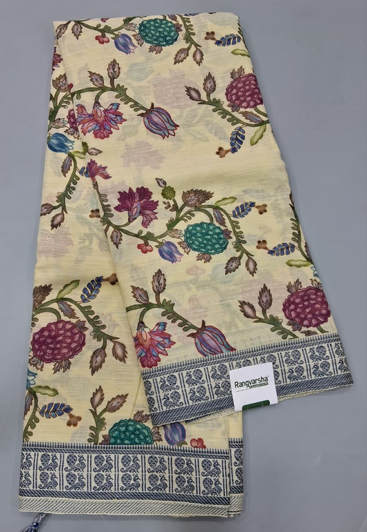 Pista Green Khadhi Cotton Saree