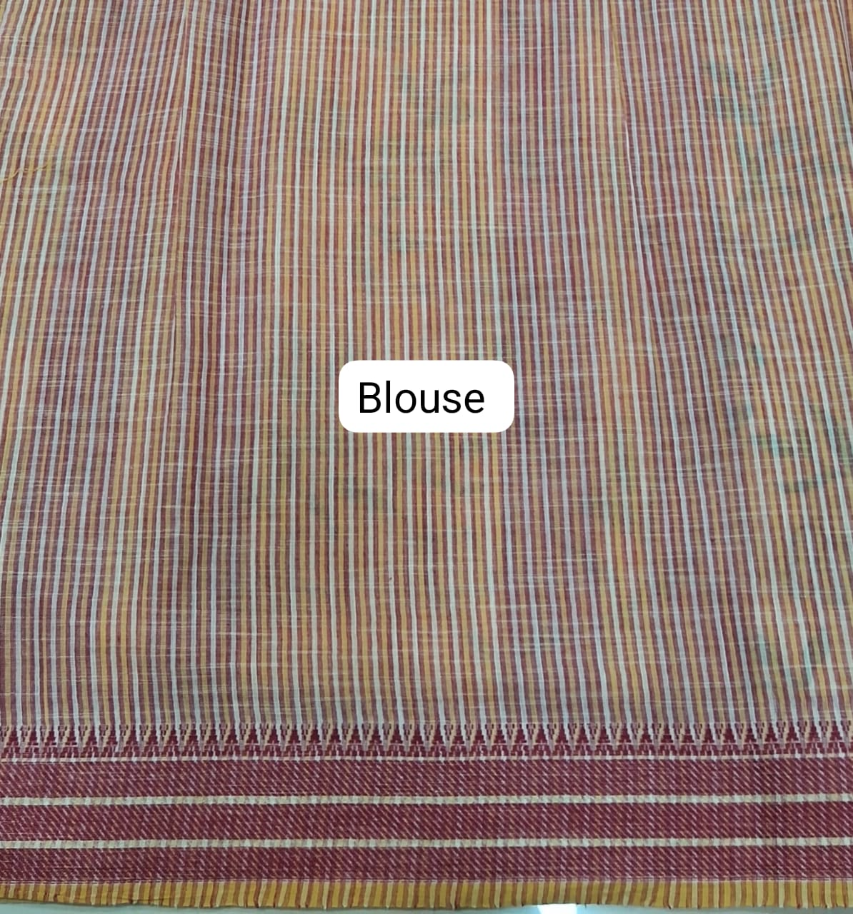 Yellow Khadhi Cotton Saree Blouse