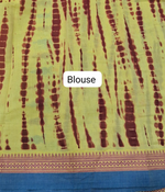 Yellow Khadhi Cotton Saree Blouse