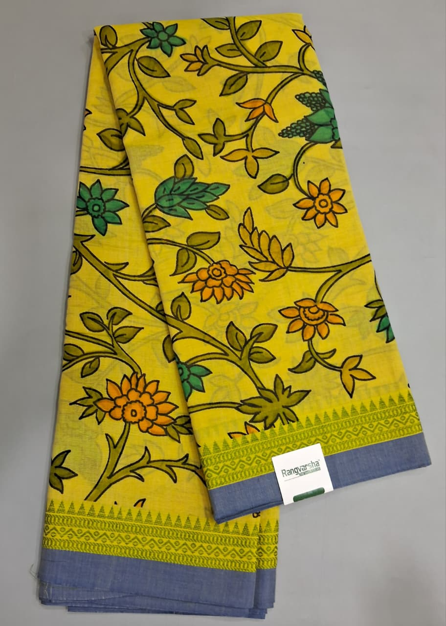 Yellow Khadhi Cotton Saree 