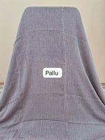 Grey khadhi mulmul cotton saree Pallu