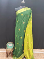 Elegant Green Khadhi Cotton Saree