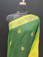 Elegant Green Khadhi Cotton Saree 