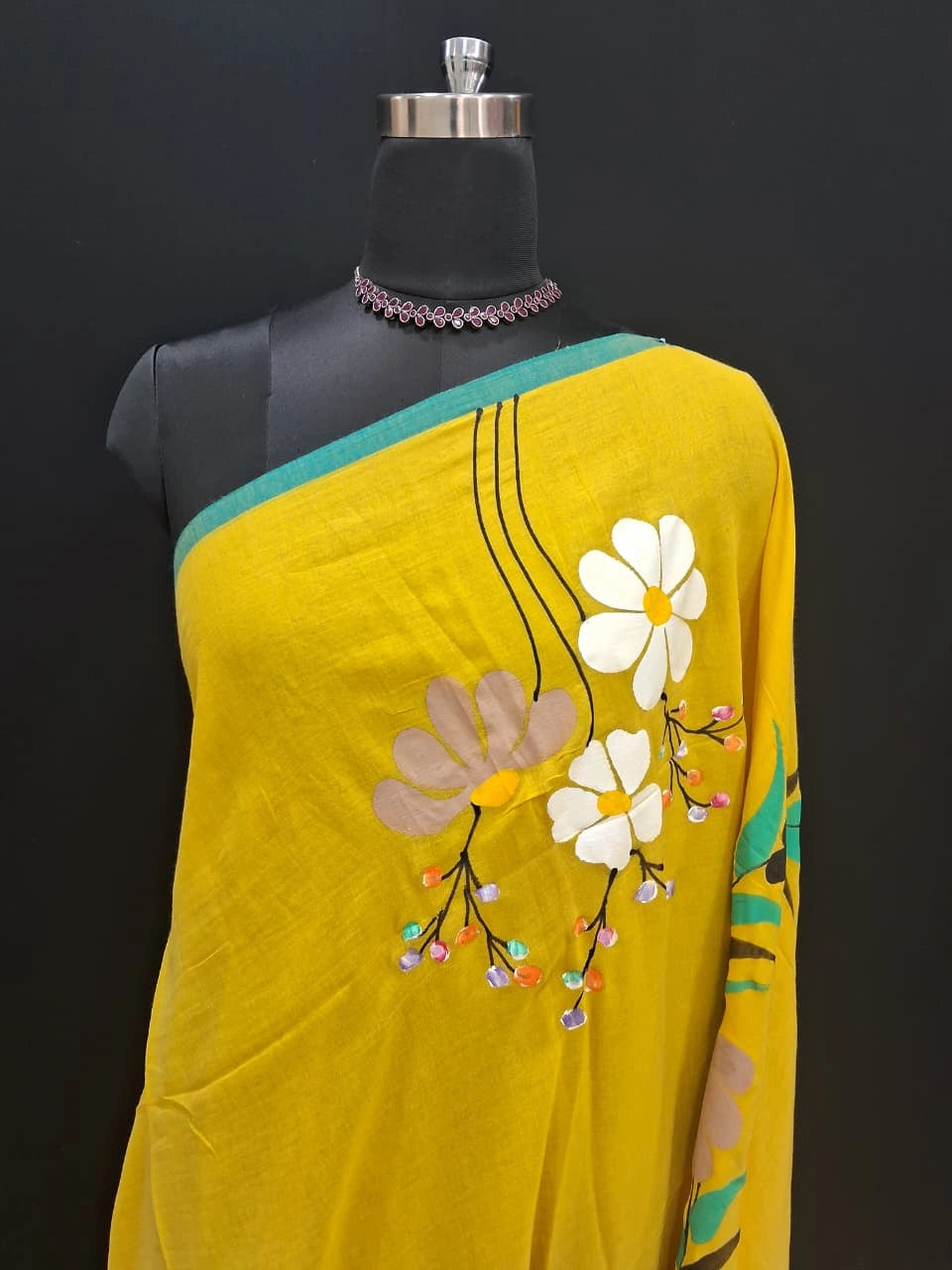 Light Yellow Khadhi Cotton Saree 