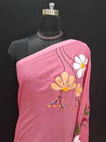 Traditional Pink Khadhi Cotton Saree 