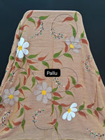 Beige Khadhi Cotton Saree pallu