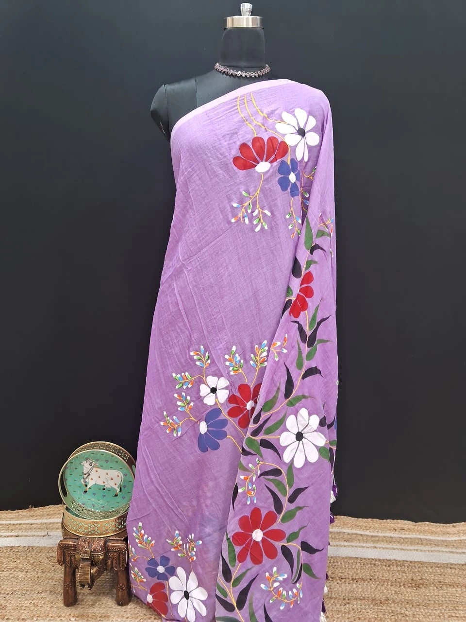 Light Lavender Khadhi Cotton Saree