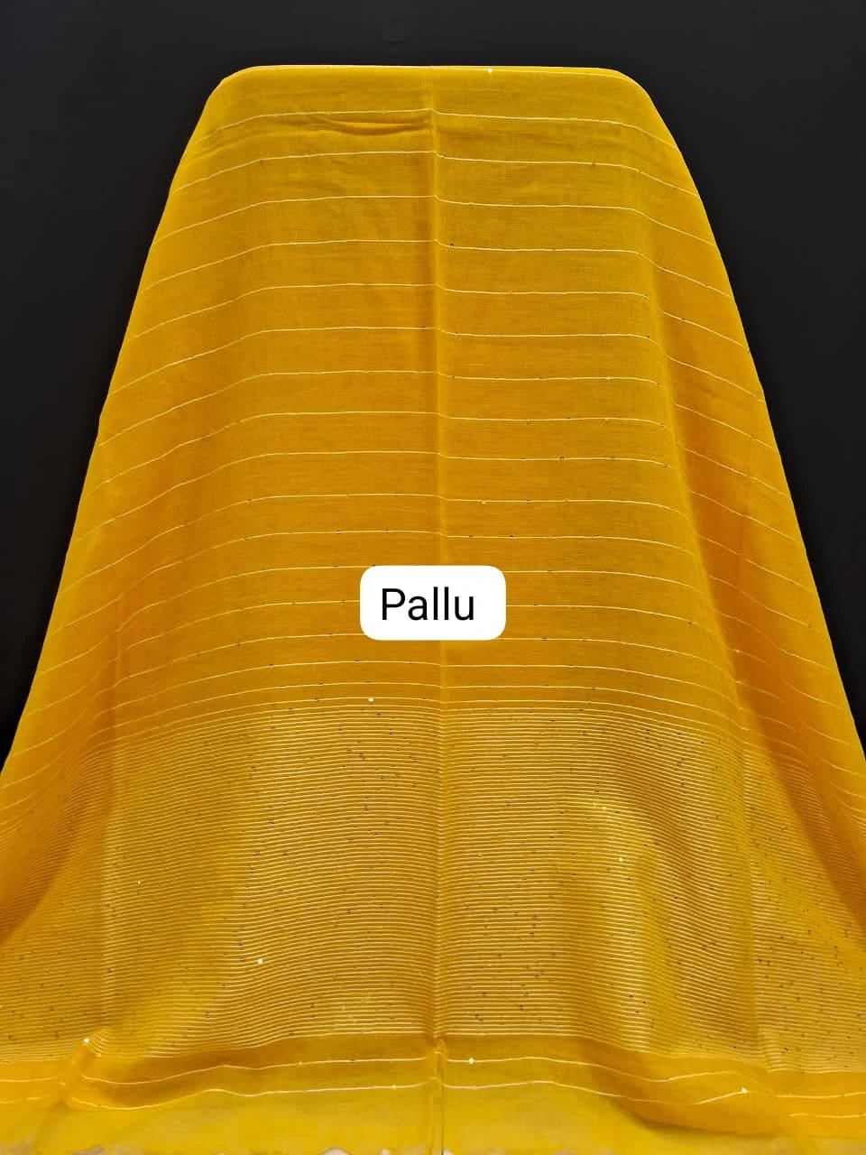 Lemon Yellow Khadhi Cotton Saree pallu