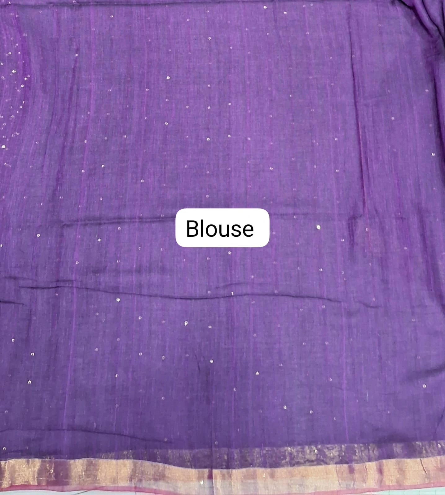 Purple Khadhi Cotton Saree blouse