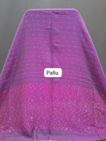Purple Khadhi Cotton Saree pallu