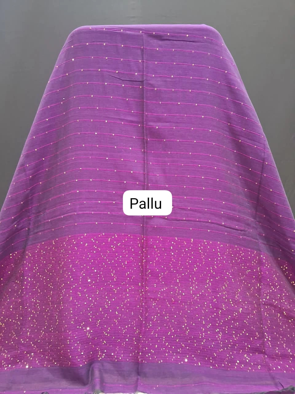 Purple Khadhi Cotton Saree pallu