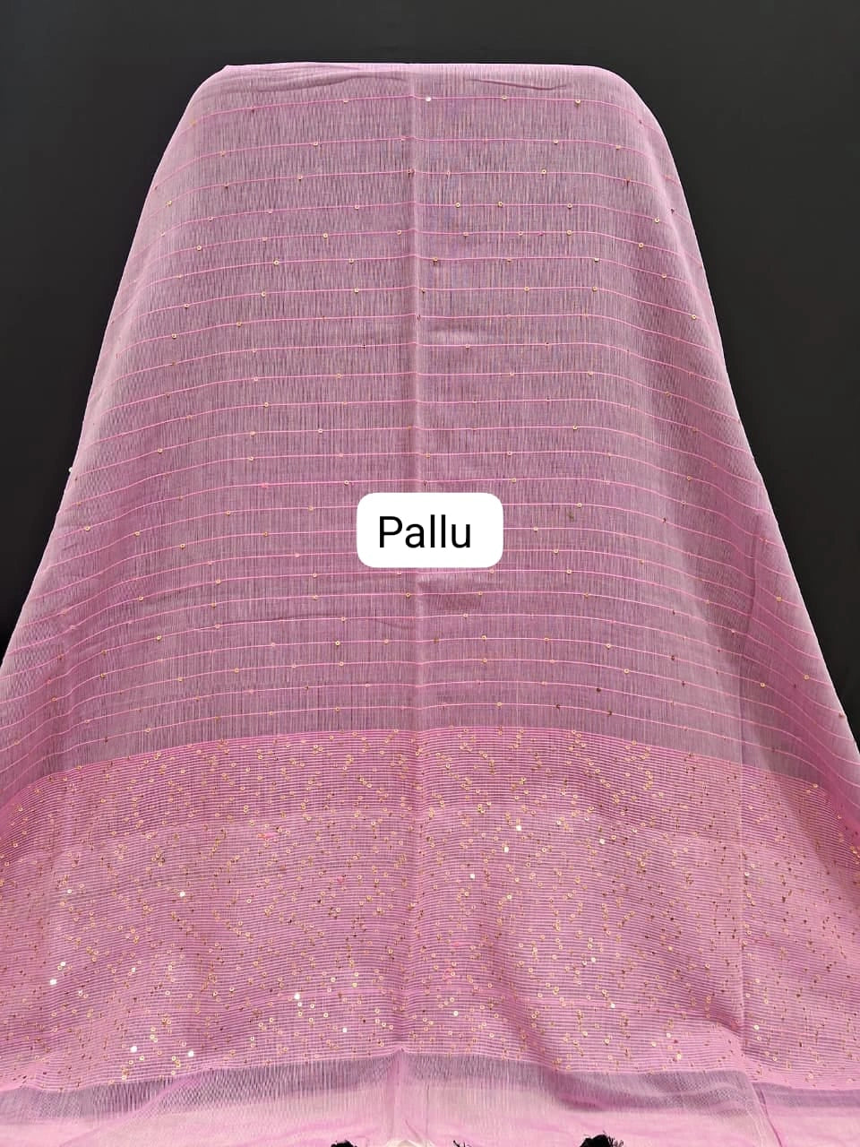 Baby Pink Khadhi Cotton Saree pallu