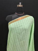 Pista Green Khadhi Cotton Saree 1