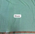 Pista Green Khadhi Cotton Saree blouse