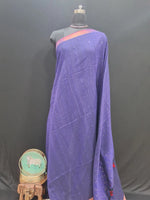 Navy Blue Khadhi Cotton Saree 