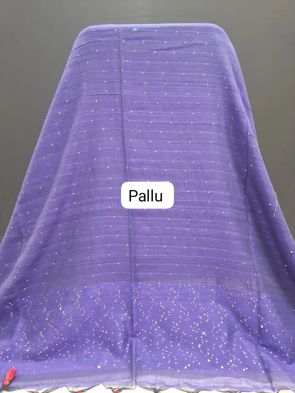Navy Blue Khadhi Cotton Saree pallu