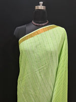 Bright Green Khadhi Cotton Saree 1