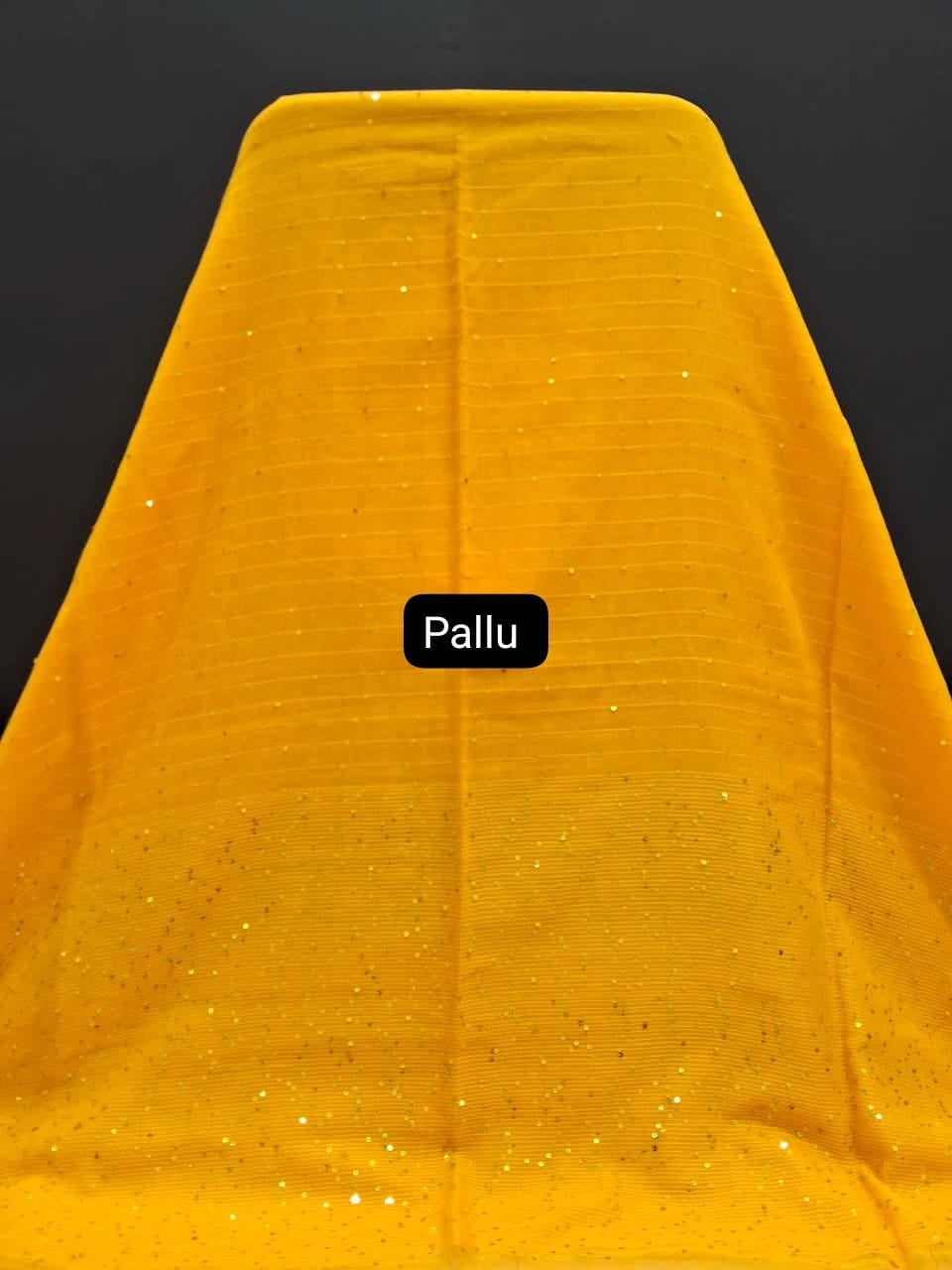 Mango Yellow Khadhi Cotton Saree pallu