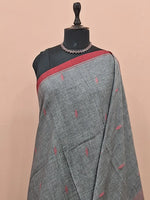 Elephant Grey Khadhi cotton saree 1