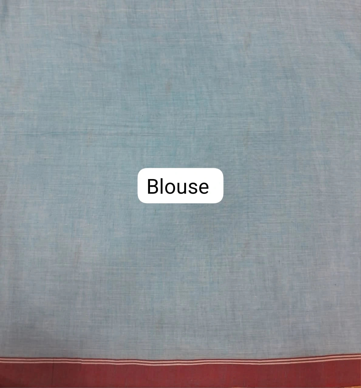 Sky Blue Khadhi cotton saree blouse
