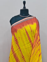 Vibrant Mango yellow Khadhi Cotton Saree 1