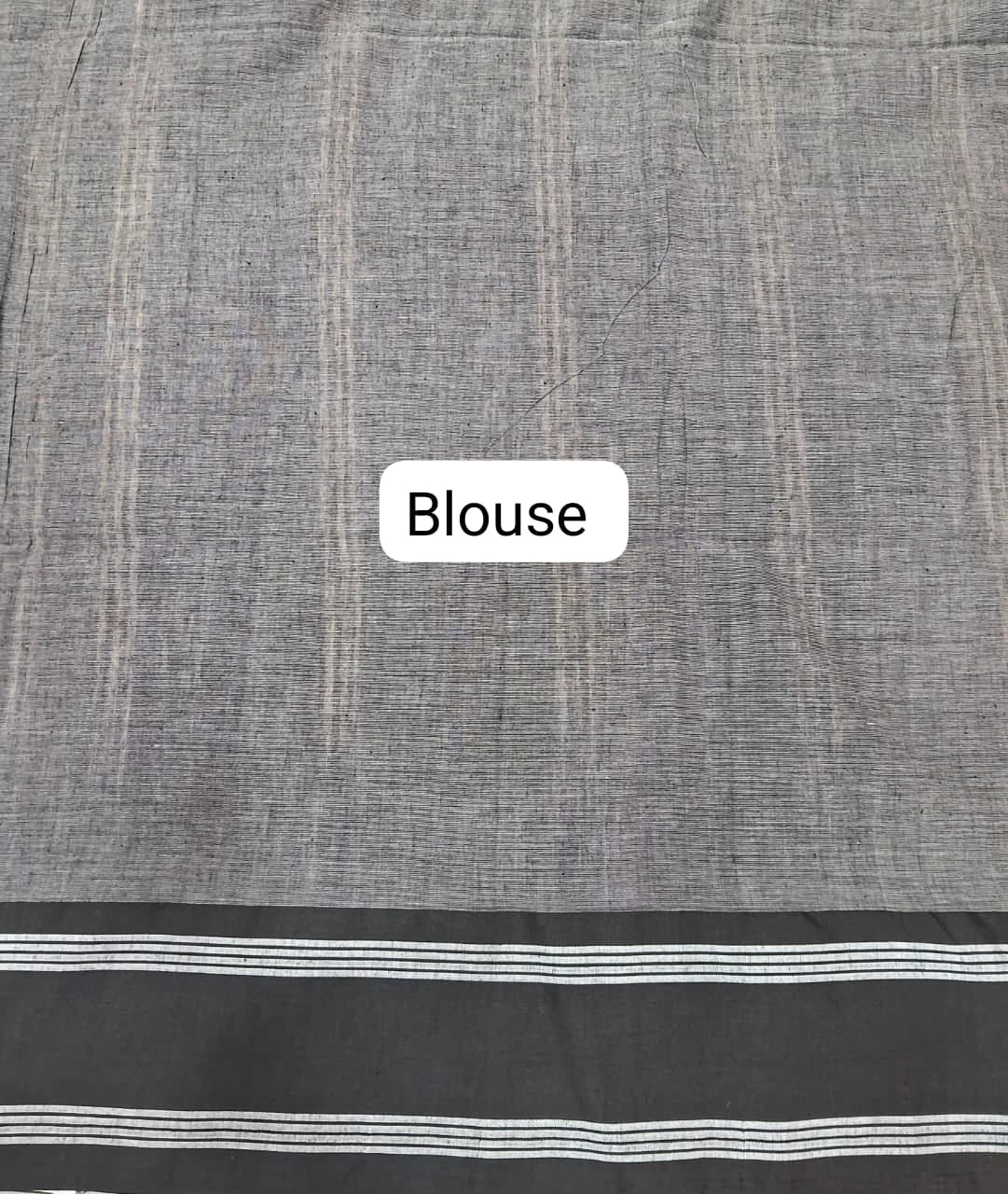 Pure Beige Khadhi cotton saree blouse