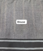 Pure Beige Khadhi cotton saree blouse
