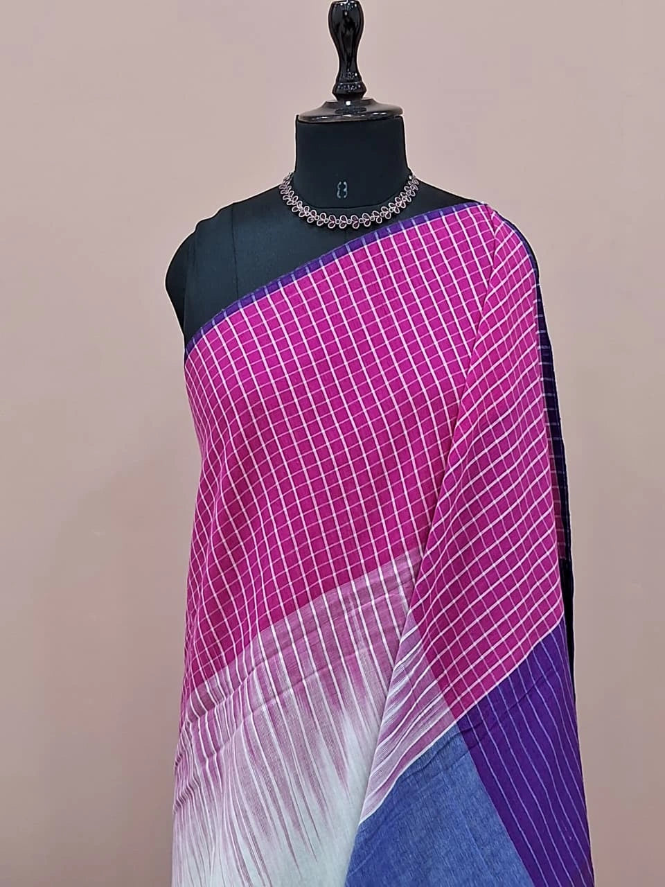 White Khadhi Cotton Saree 1