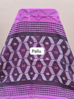 Raspberry pink Khadhi cotton saree pallu