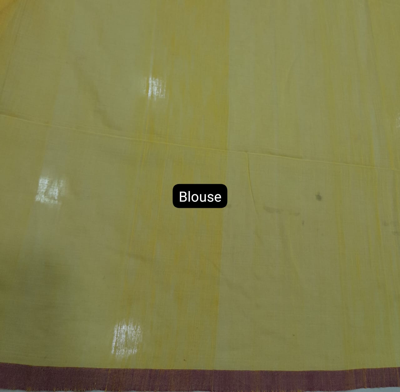 Mustard Yellow Khadi Cotton Saree