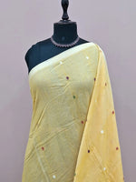Light yellow khadhi Cotton Saree 1