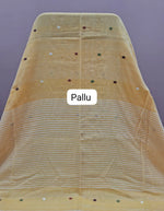 Light yellow khadhi Cotton Saree pallu