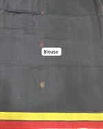 Black khadhi cotton saree blouse