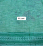 Pale Yellow Khadhi Cotton Saree Blouse