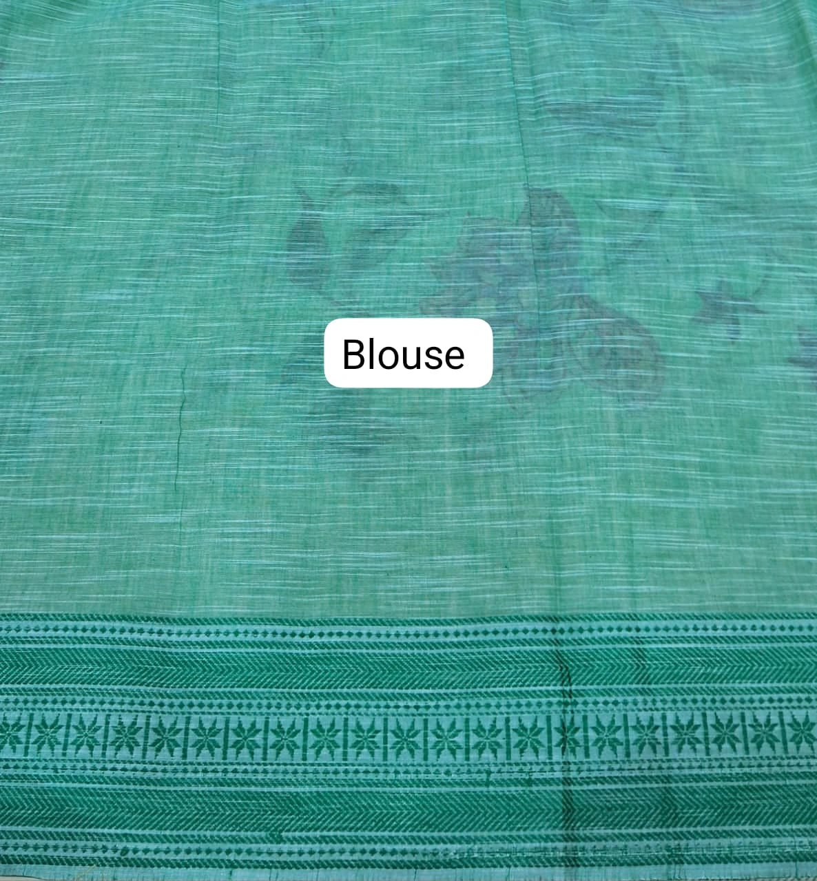 Pale Yellow Khadhi Cotton Saree Blouse