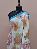 White Khadhi Cotton Saree 1