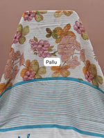 White Khadhi Cotton Saree pallu