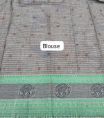 Off-White Khadhi Cotton Saree Blouse