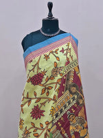 Light Yellow Khadhi Cotton Saree 1