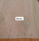 Light Pink Khadi Cotton Saree blouse