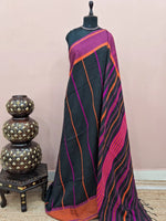Black Khadhi Cotton Saree