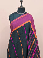 Black Khadhi Cotton Saree 1