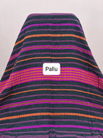 Black Khadhi Cotton Saree Pallu