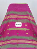Rani Pink Khadhi Cotton Saree Pallu