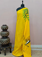 Yellow Khadhi Cotton Saree