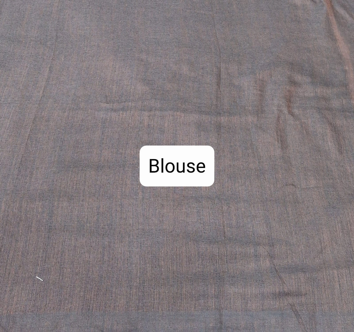 Charcoal Brown Khadhi Cotton Saree Blouse