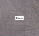 Charcoal Brown Khadhi Cotton Saree Blouse